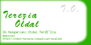 terezia oldal business card